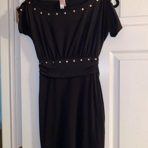 Black dress size small with shoulder slits